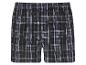 Boxershorts mit grau-schwarzem Karomuster.