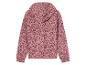 Rosa Hoodie mit Herz-Muster.