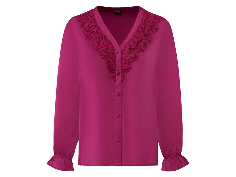 Gehe zu Vollbildansicht: esmara Damen Bluse, mit elegantem Spitzenbesatz - Bild 5