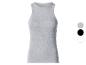 Graues geripptes Tanktop mit Rundhalsausschnitt, auch in Schwarz und Weiß erhältlich