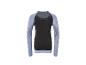 Schwarz-hellblaues Langarm-Sportshirt