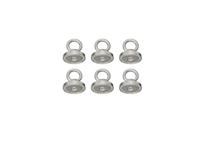 Neodym-Magnete / Magnethalter mit Clip / Magnethaken / Ösenmagnete / Senkkopf-Topfmagnet-Set