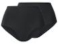 Zwei schwarze Damen-Slips mit hoher Taille