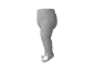 Graue Baby-Strumpfhose mit Bärchen-Design an den Füßen