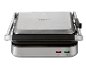 Elektrischer Kontaktgrill mit Edelstahlgehäuse und Kontrollleuchten