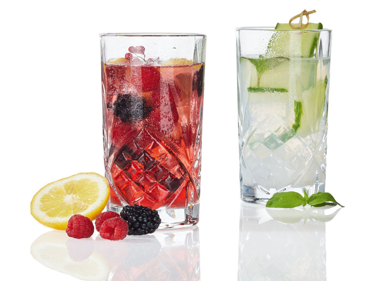 Gehe zu Vollbildansicht: ERNESTO Longdrink-Glas / Gin- Whiskey-Wasser Glas, 4 Stück, spülmaschinengeeignet - Bild 6