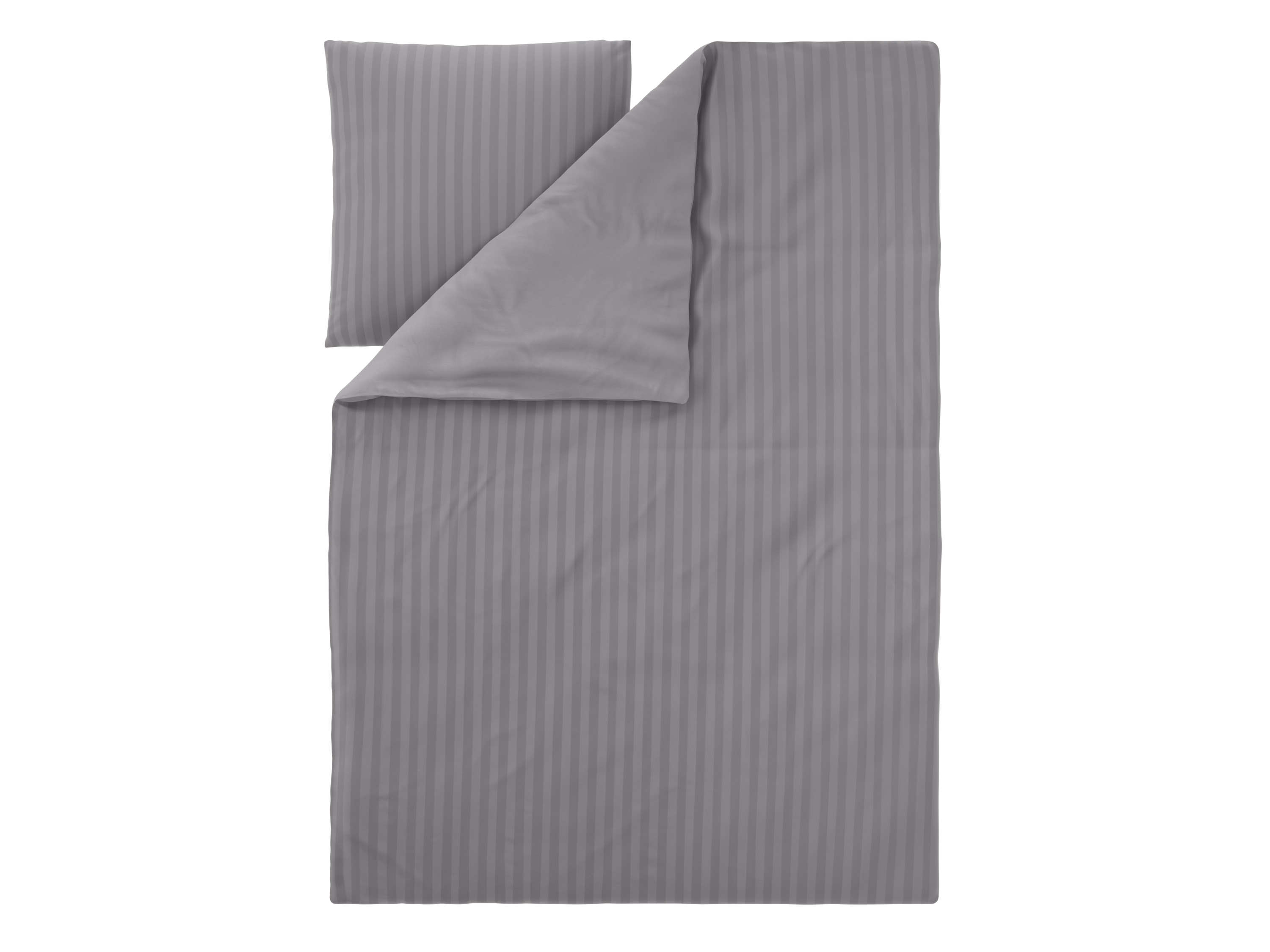 LIVARNO® Luxus Satin Bettwäsche 155 x 220 cm (grau)
