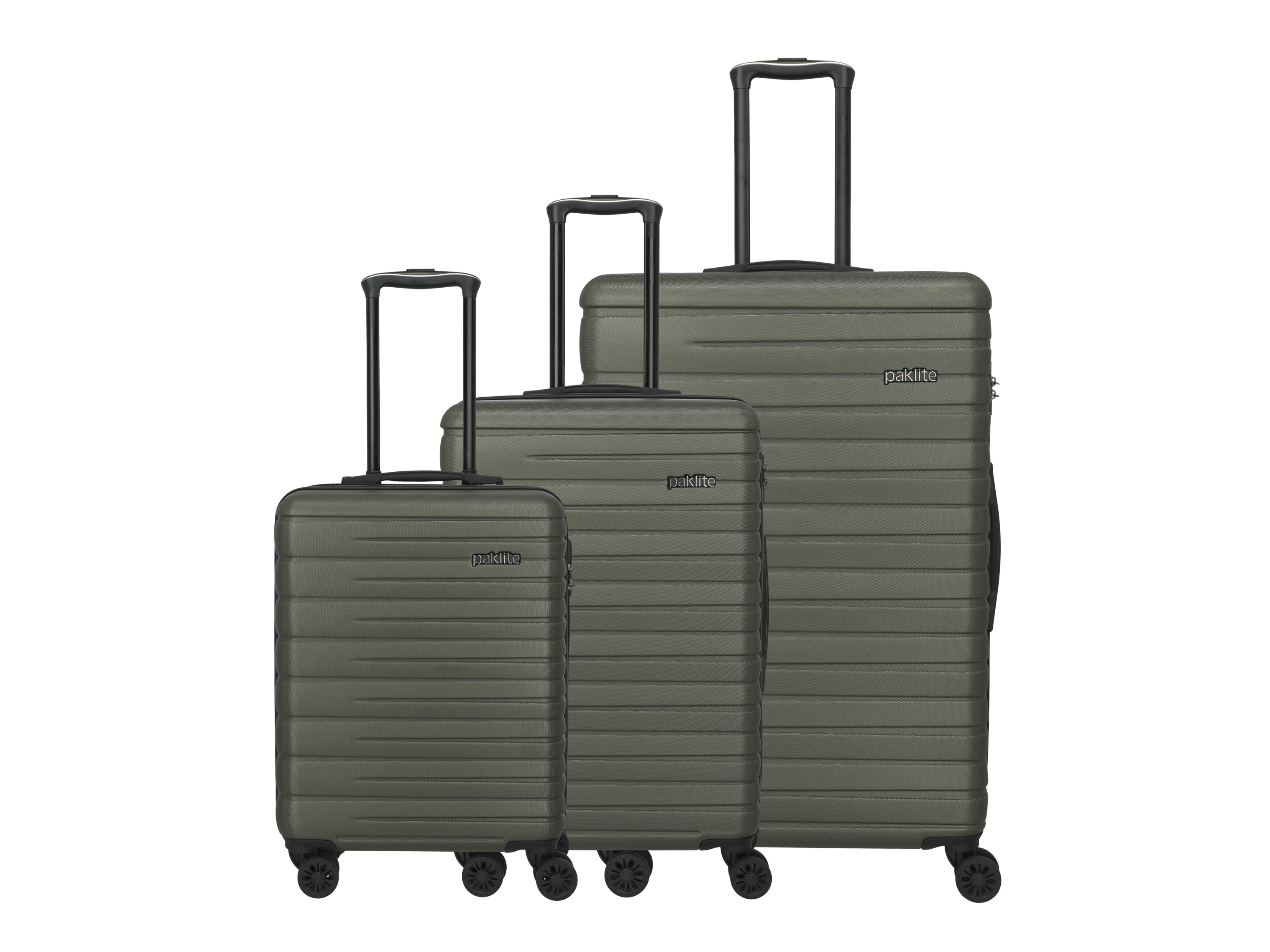 PAKLITE Hartschalenkoffer Medina Set (Olive)