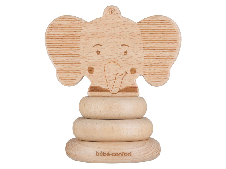Gehe zu Vollbildansicht: bebeconfort Elefant Stapelspielzeug, aus Buchenholz - Bild 1