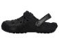 Schwarze, gefütterte Clogs mit verstellbarem Fersenriemen