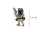 Eine kleine Boba Fett Figur, 2,5 Zoll / 6,35 cm groß, mit einem Blaster.