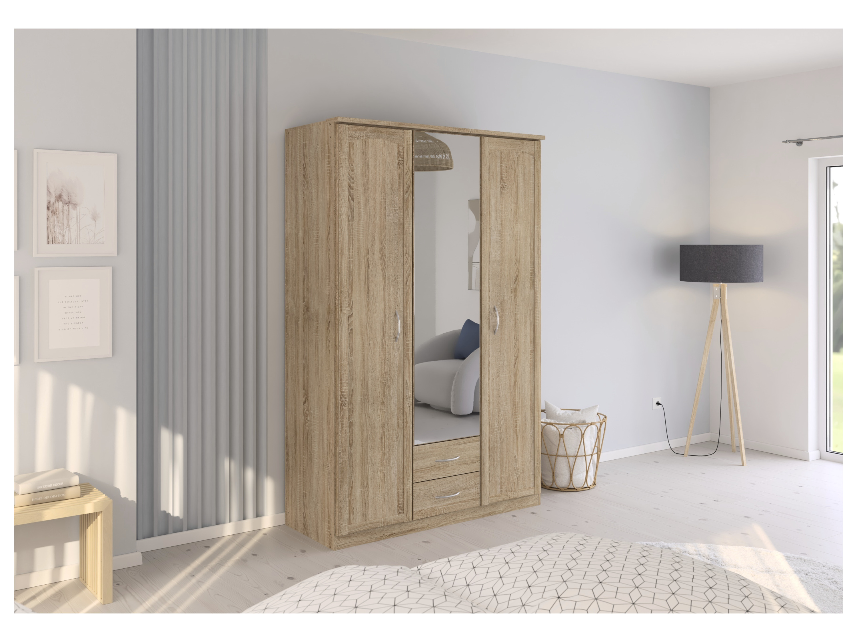 RAUCH BLUE Torrent Drehtürenschrank (Eiche sonoma, Breite 136 cm / Höhe 212 cm) – Bild 2 von 4