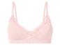 Hellrosa Ripp-Bralette mit Spitzendetails