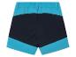 Blaue und dunkelblaue Shorts mit elastischem Bund.