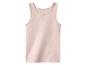 Hellrosa Kinder-Tanktop mit kleiner Schleife am Halsausschnitt.
