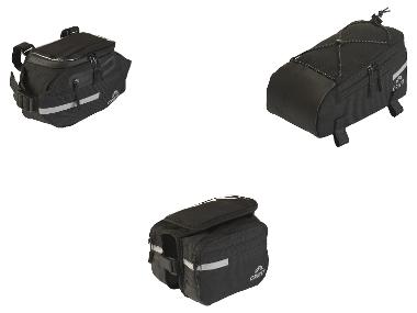 CRIVIT Fahrrad-Lenkertasche / Fahrrad-Doppel-Rahmentasche / Fahrrad-Gepäckträgertasche