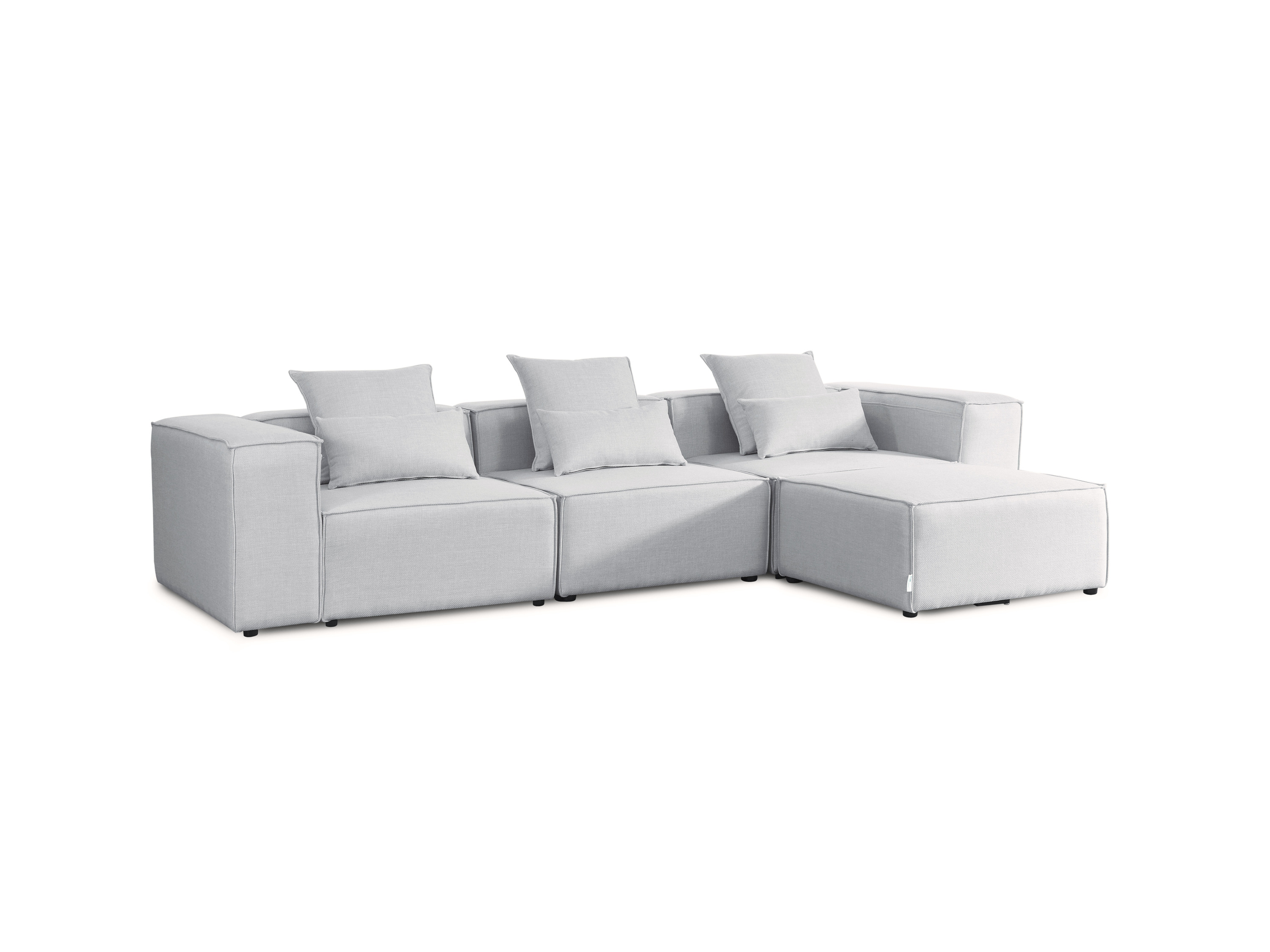 Thumbnail - HOME DELUXE Sofa VERONA (L, Hellgrau)