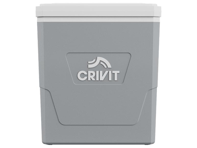 Graue Crivit Kühlbox: ideal für Picknicks und Ausflüge.