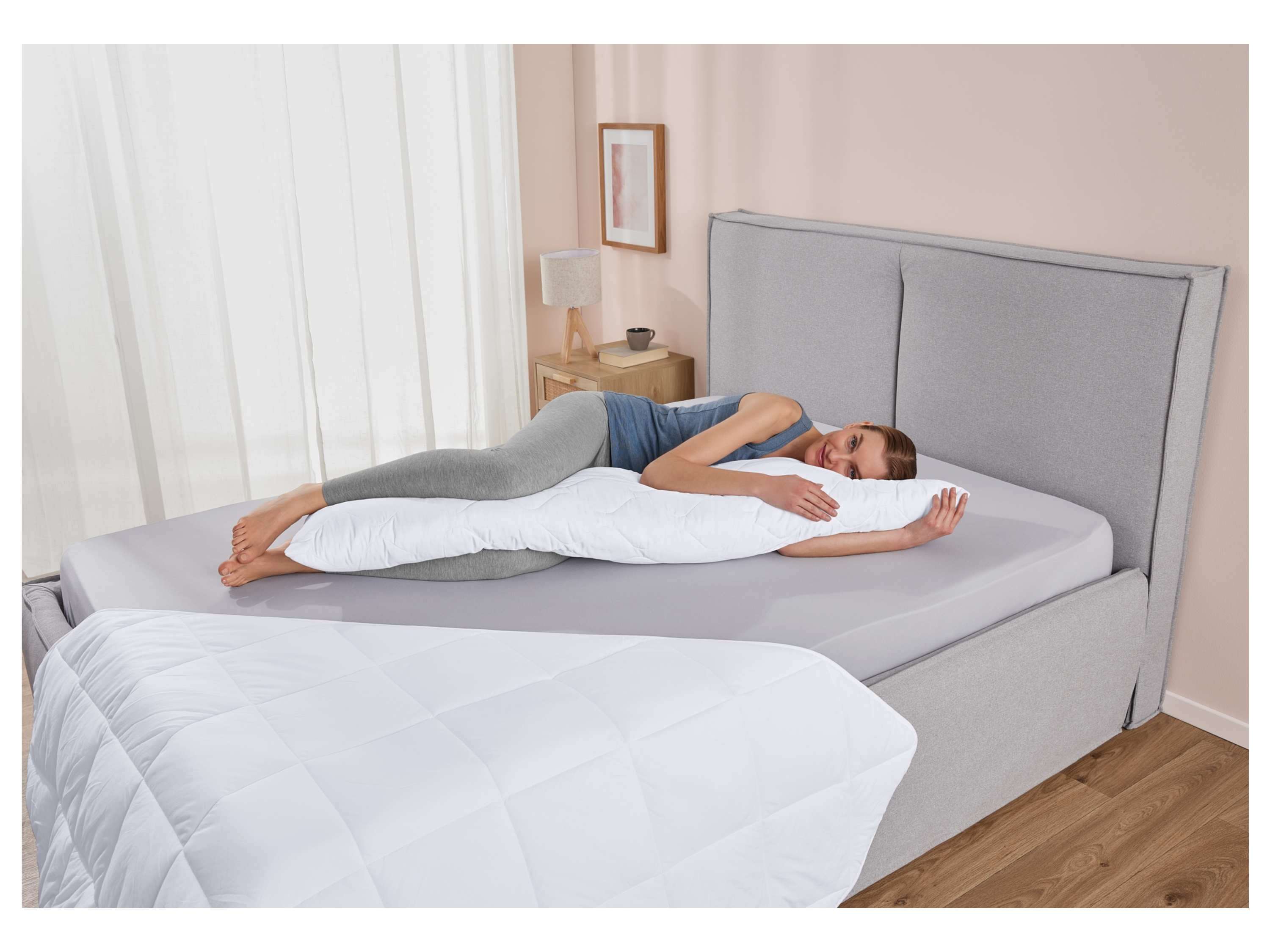 Thumbnail - LIVARNO home Seitenschläferkissen, kochfest, 40 x 145 cm