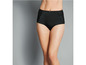 Schwarze High-Waist-Slip mit Spitze.