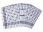 Sechs weiße karierte Küchentücher