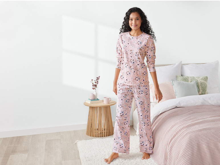Gehe zu Vollbildansicht: esmara® Damen Pyjama, lang, aus reiner Baumwolle - Bild 13