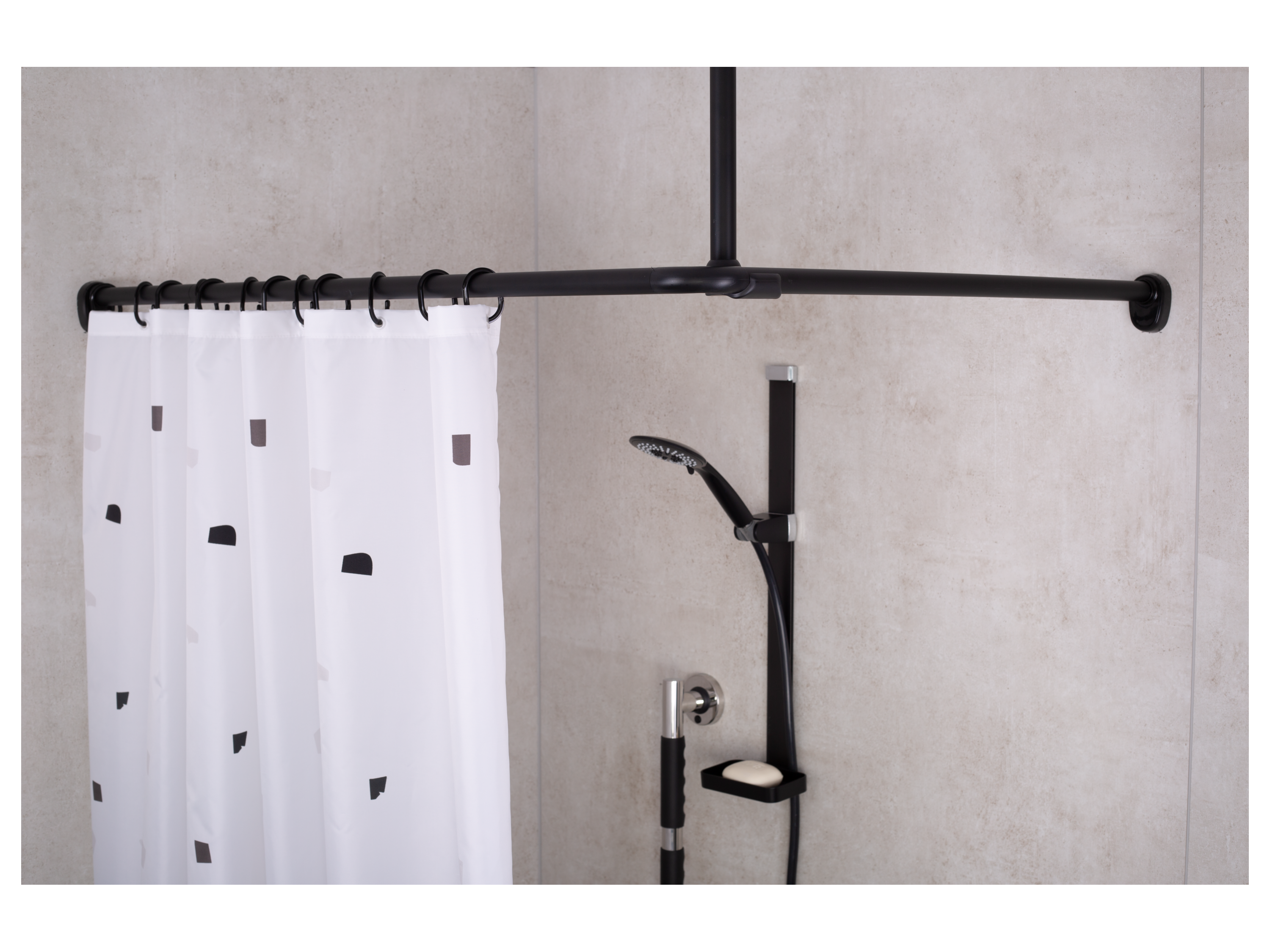 Thumbnail - Ridder Universal-Duschgestänge »Wien«, 90 x 90 cm (Schwarz)