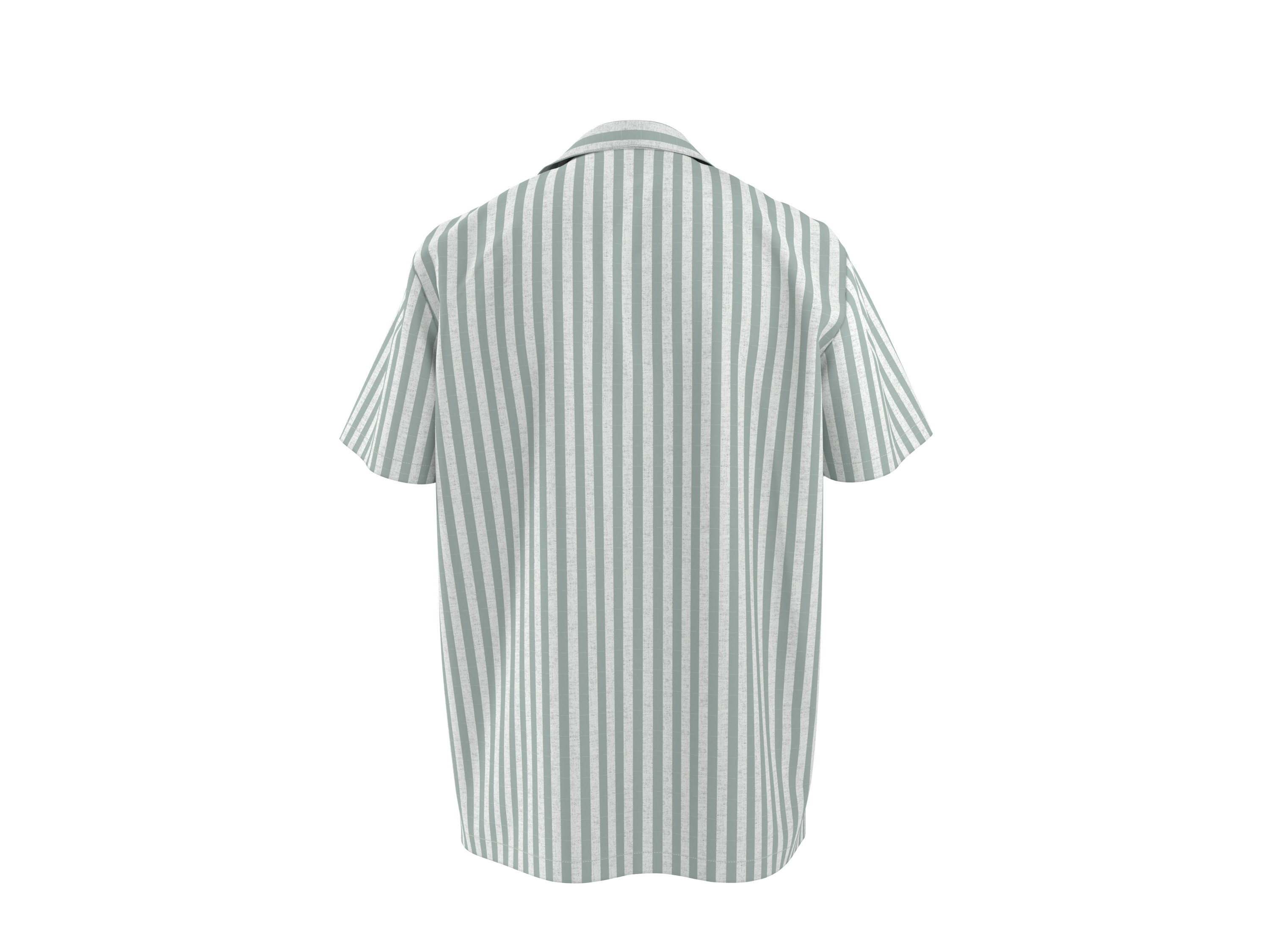 ESMARA MEN Herren Freizeithemd mit Leinen (Streifen/grün/weiß, XL (43/44)) – Bild 3 von 4