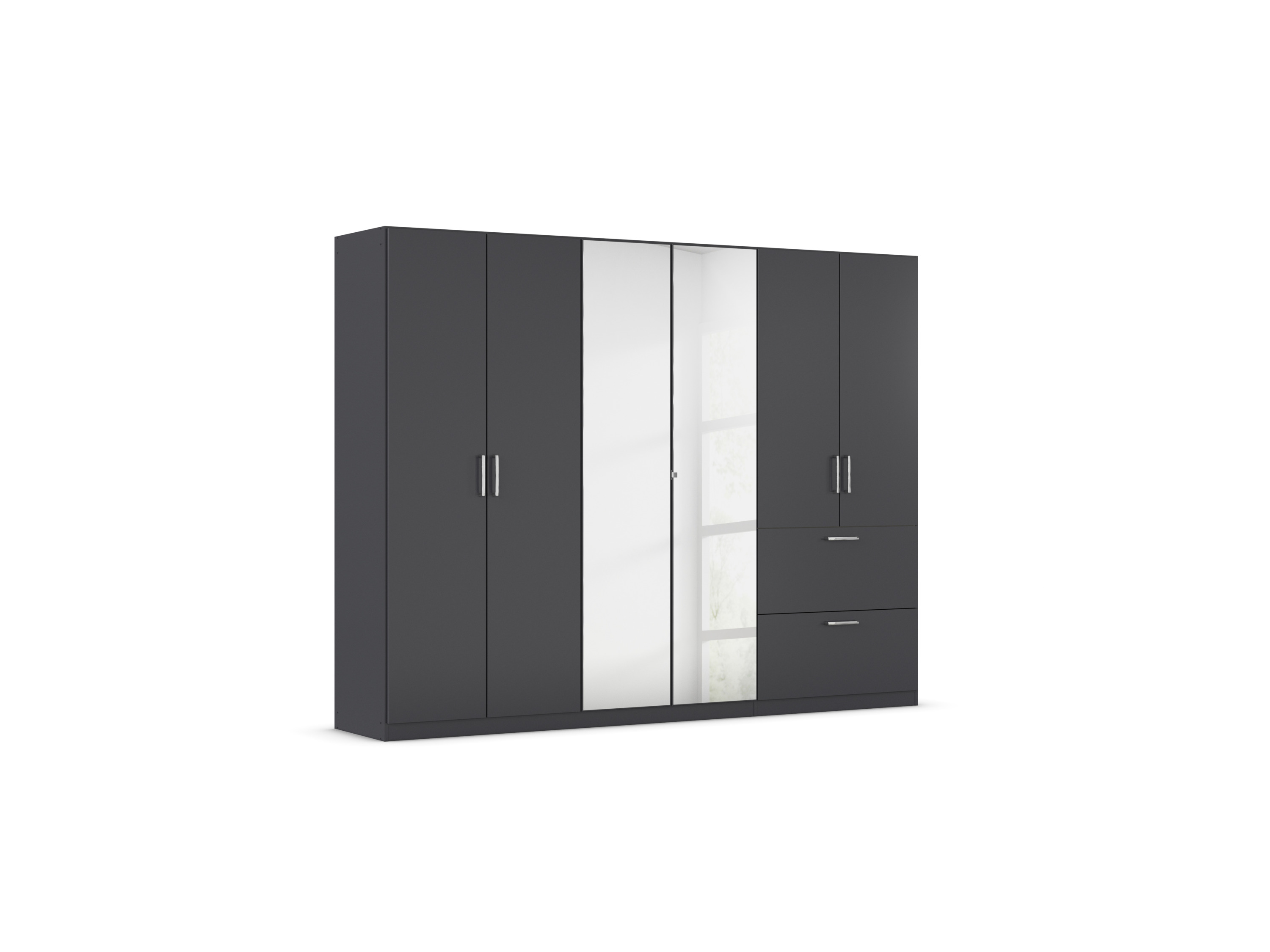 RAUCH BLUE Padua Drehtürenschrank (Breite 271 cm/Höhe 210 cm, graumetallic, Breite 271 cm / Höhe 210 cm)