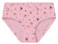 Rosa Unterhose mit Vogel- und Kirschmuster.