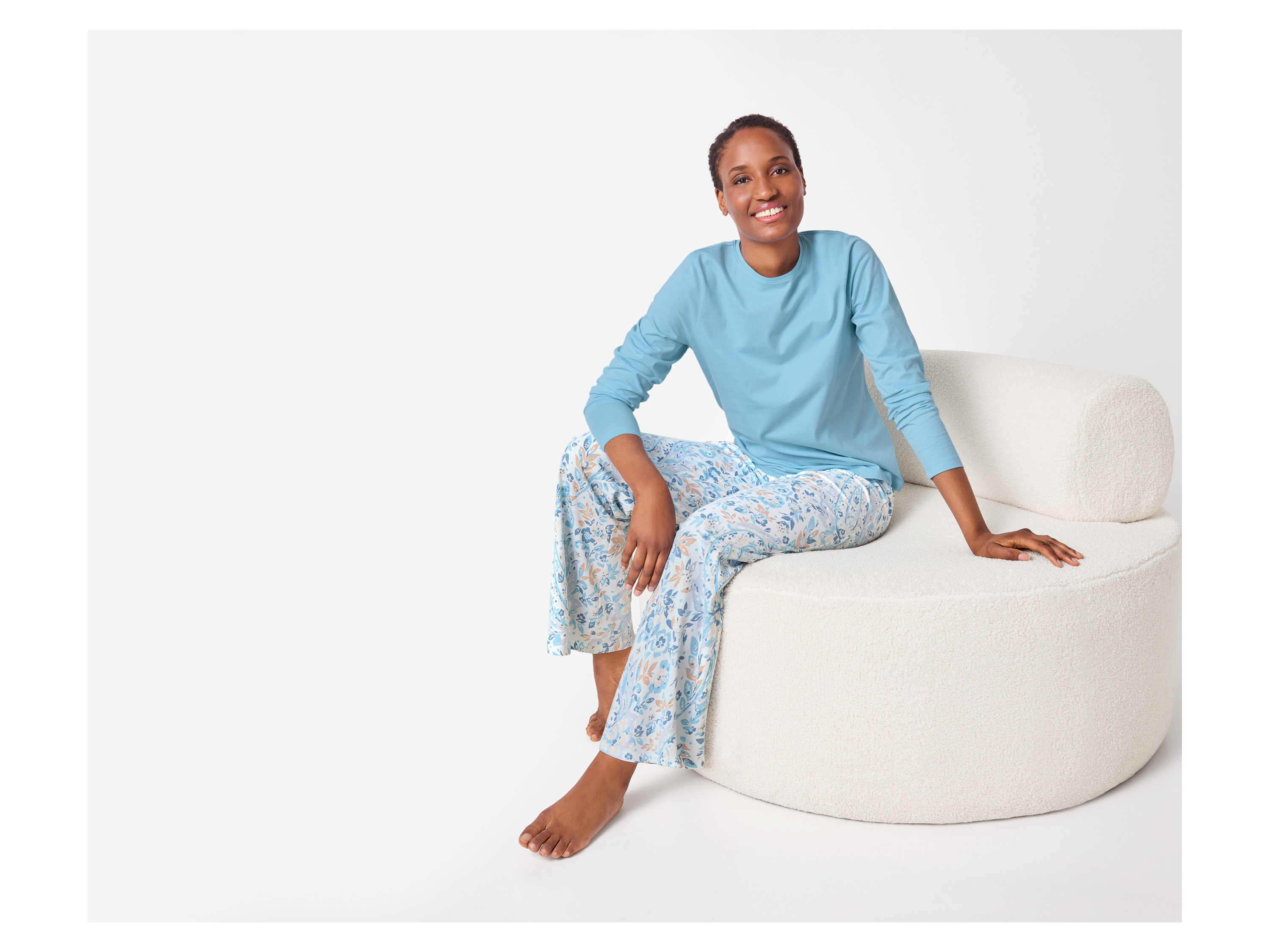 Thumbnail - esmara® Damen Pyjama lang (Hellblau, XS (32/34))