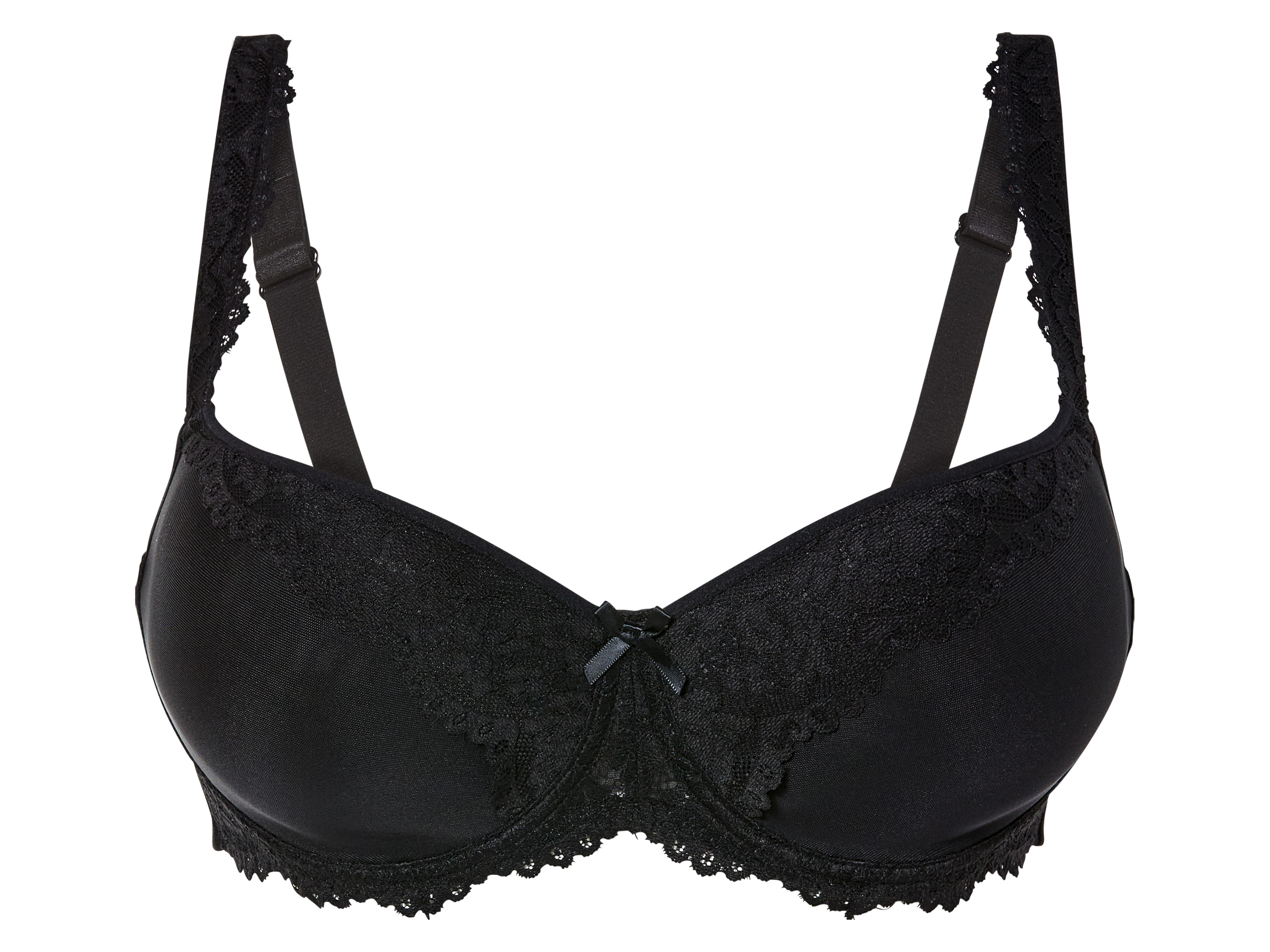 esmara® Damen Spacer BH mit Spitze (Schwarz, 90C) | 04335633079076
