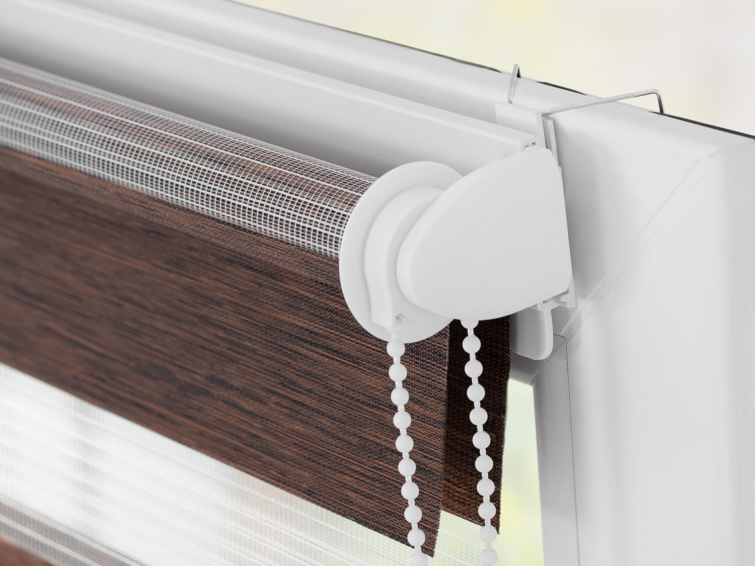 Thumbnail - Lichtblick Duo Rollo Klemmfix, ohne Bohren, meliert (Dunkelbraun, 45 x 150 cm)