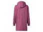 Langer Damen-Kapuzenpullover in Himbeerfarbe, Rückansicht