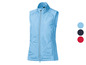 Hellblaue Damenweste mit Reißverschluss.