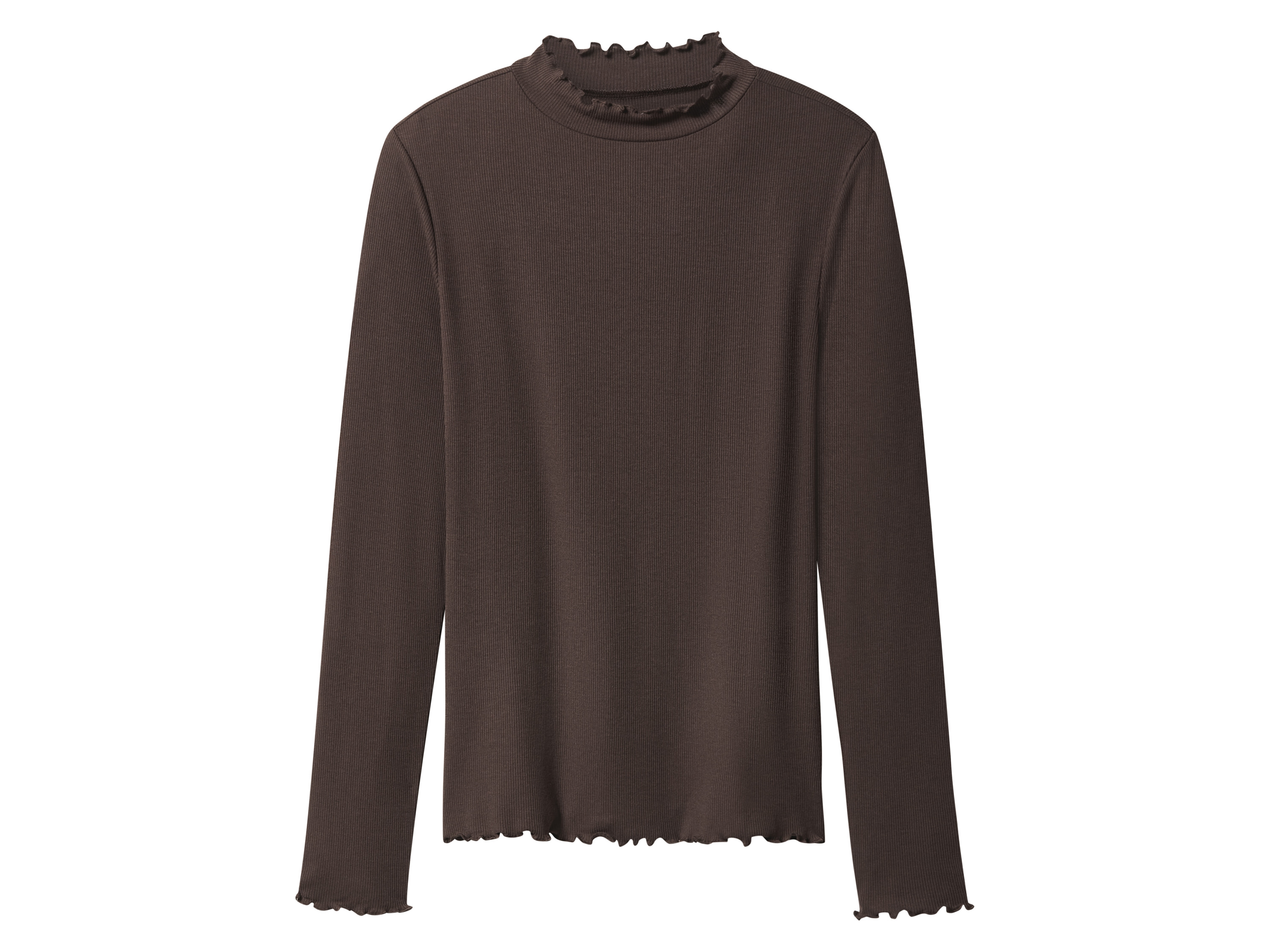 ESMARA® Damen Langarmshirt (Braun, L(44/46))