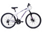 Weißes Mountainbike von Huffy mit Scheibenbremsen