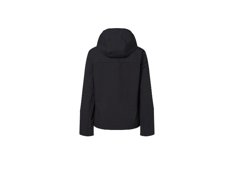 Schwarze Kapuzenjacke von hinten