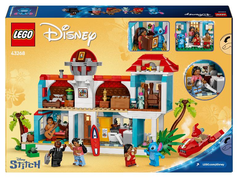 LEGO Disney Stitchs Haus Set mit Figuren und Zubehör.
