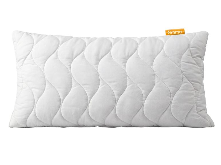 Weißes gestepptes Kissen mit Wellenmuster