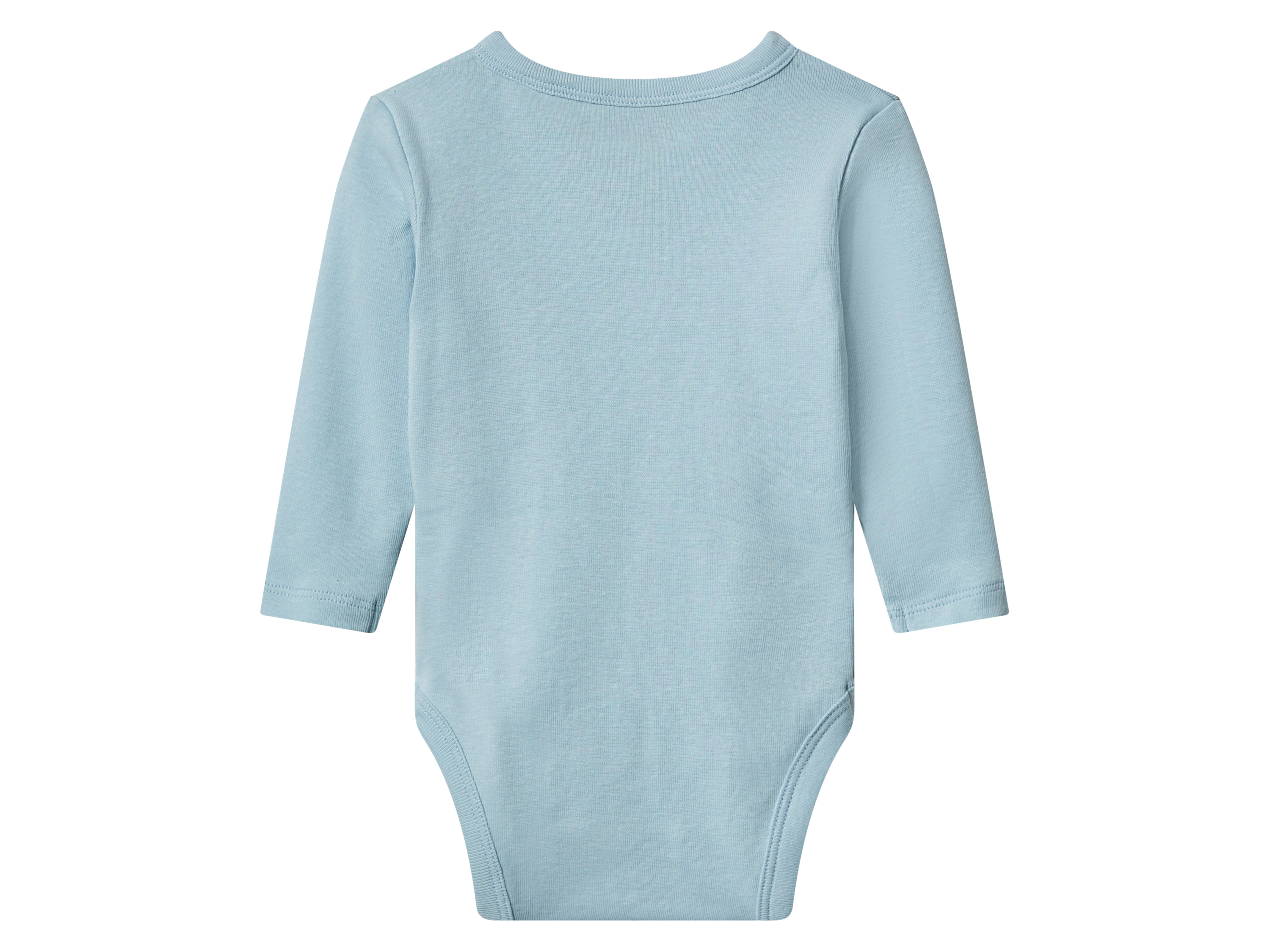 Thumbnail - lupilu® Baby Wickelbody langarm, 2 Stück (blau/creme, 62/68)