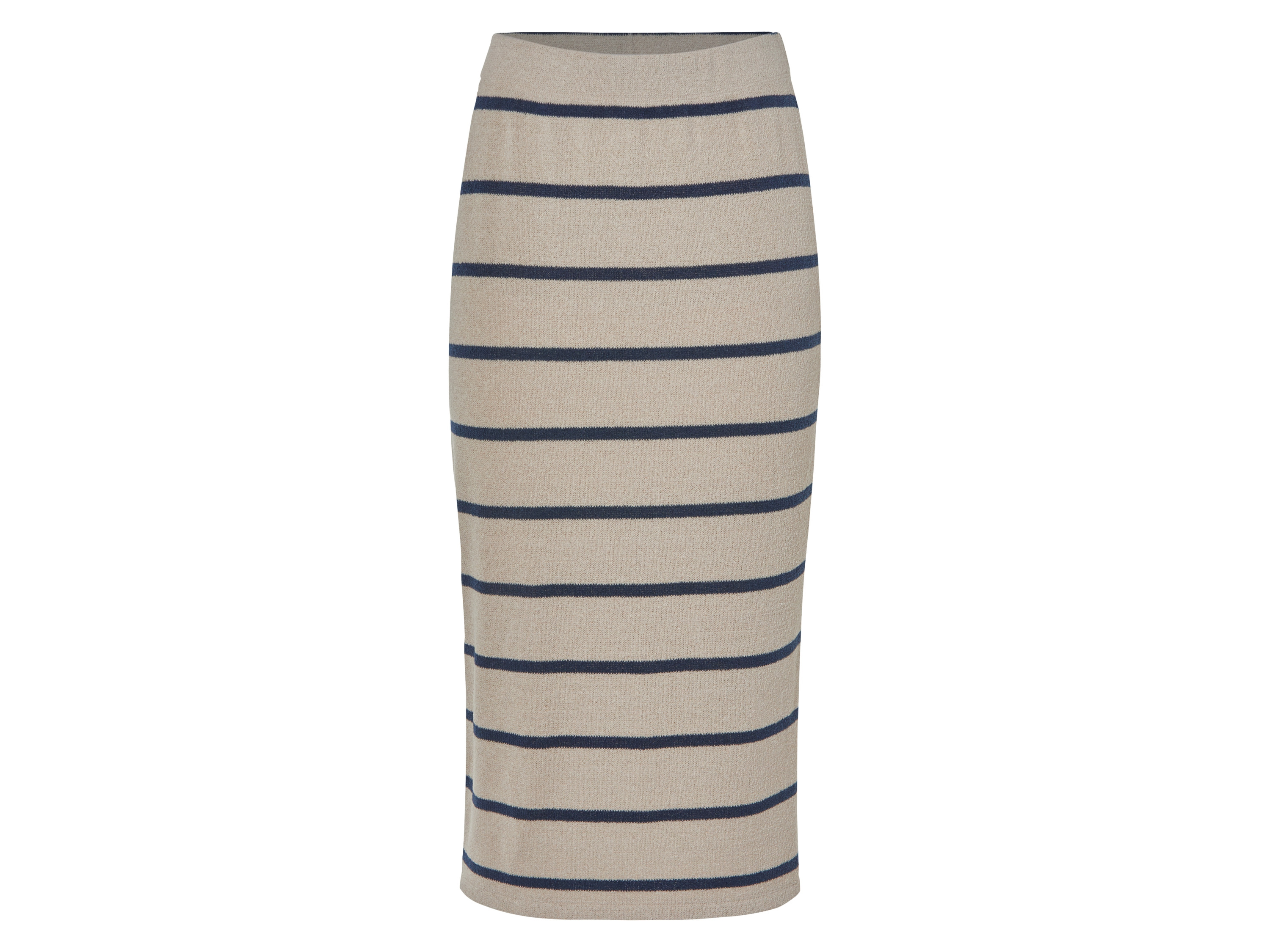 esmara® Damen Rock Midi (beige/marine, L(44/46))““ | 0 beige/marine
