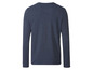 Ein dunkelblaues, einfarbiges Langarmshirt.