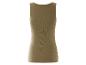 Khakifarbenes Damen-Tanktop aus Rippmaterial.