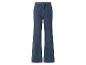Blaue Schlagjeans mit hoher Taille