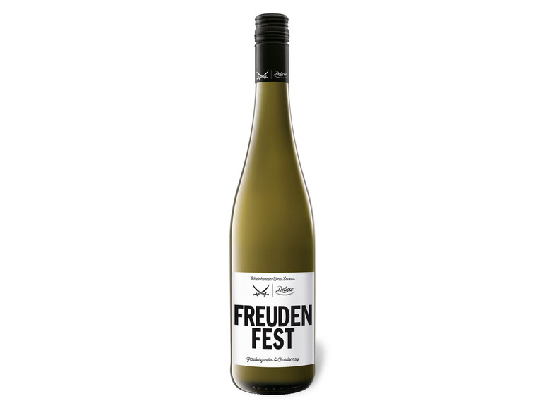 Gehe zu Vollbildansicht: Sansibar Deluxe Freudenfest Grauburgunder Chardonnay QbA trocken, Weißwein 2021 - Bild 1