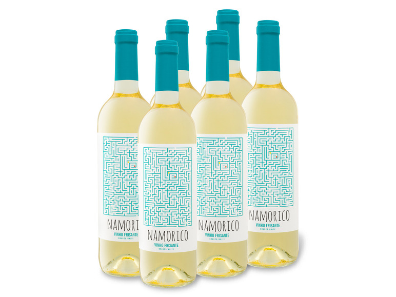 Gehe zu Vollbildansicht: 6 x 0,75-l-Flasche Weinpaket Namorico Vinho Frisante Branco halbtrocken, Weißwein - Bild 1
