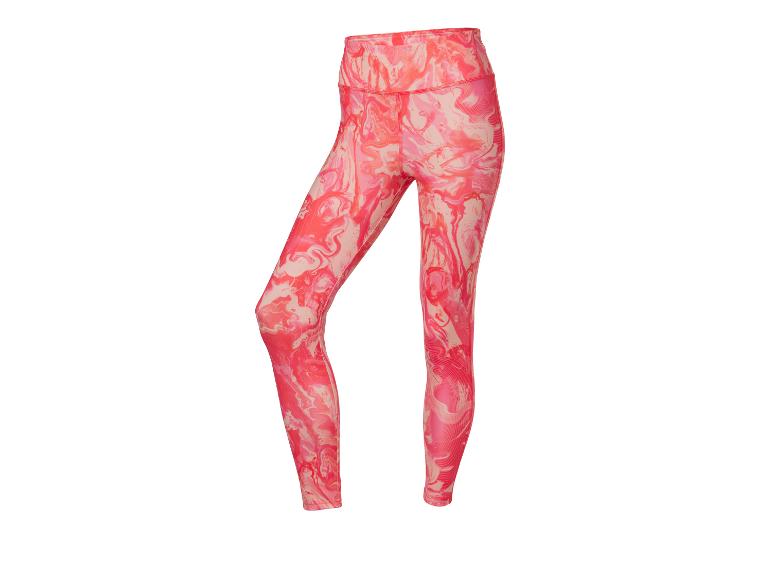 Pinke und orangefarbene Leggings mit Marmormuster auf weißem Hintergrund