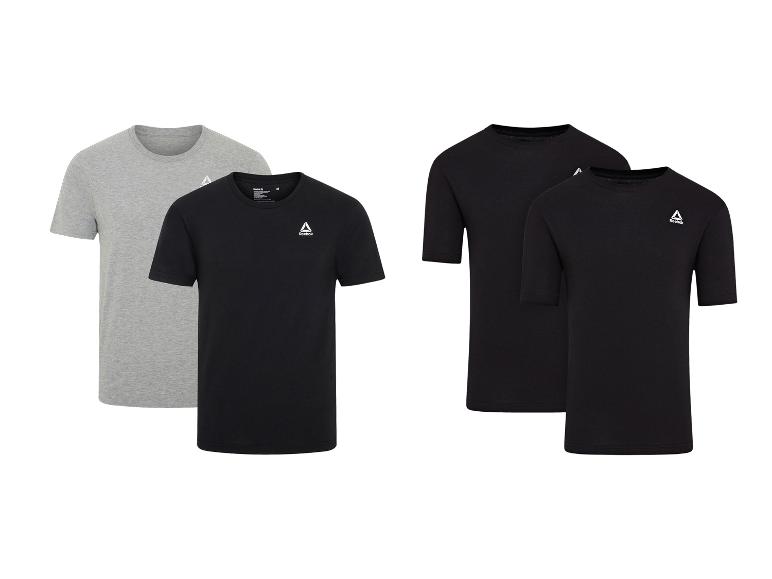 Reebok T-Shirts in Schwarz und Grau, insgesamt vier Stück.