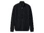 Schwarze Strickjacke mit Reißverschluss und Zopfmuster